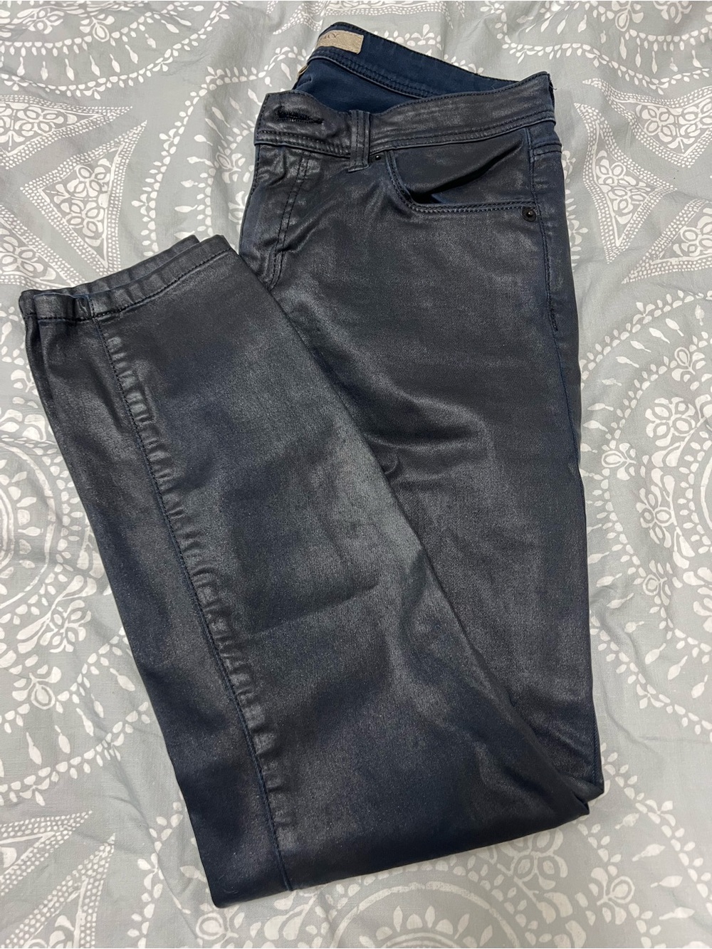 Burberry Black Coated Skinny Jeans
